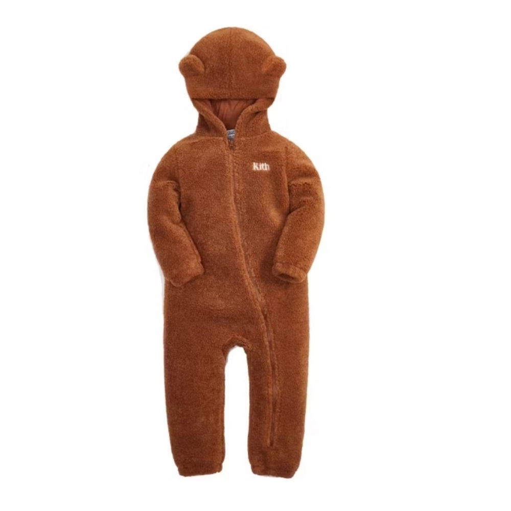 Kith baby bear zipper onesie